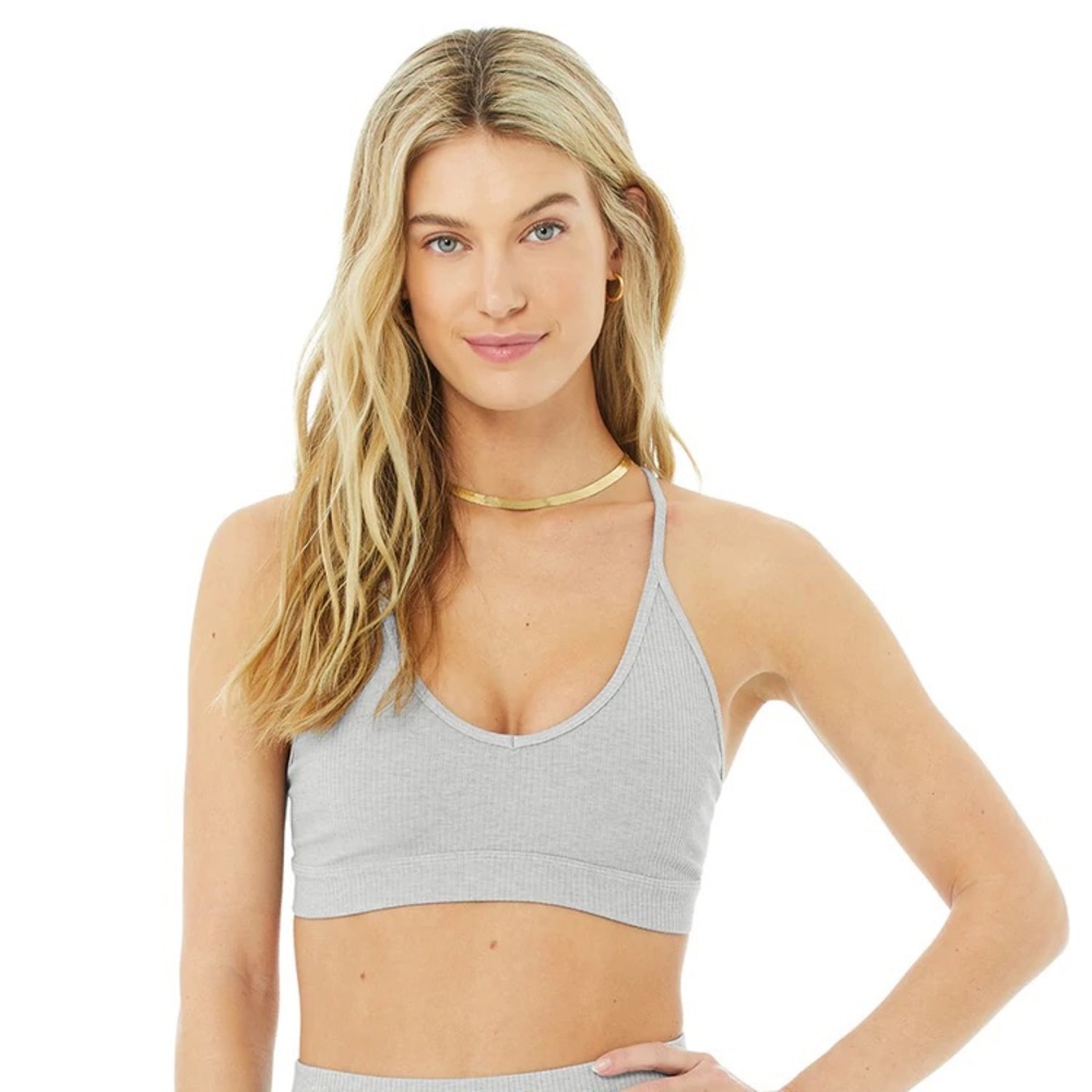 Alo Ribbed Blissful Bra NWT